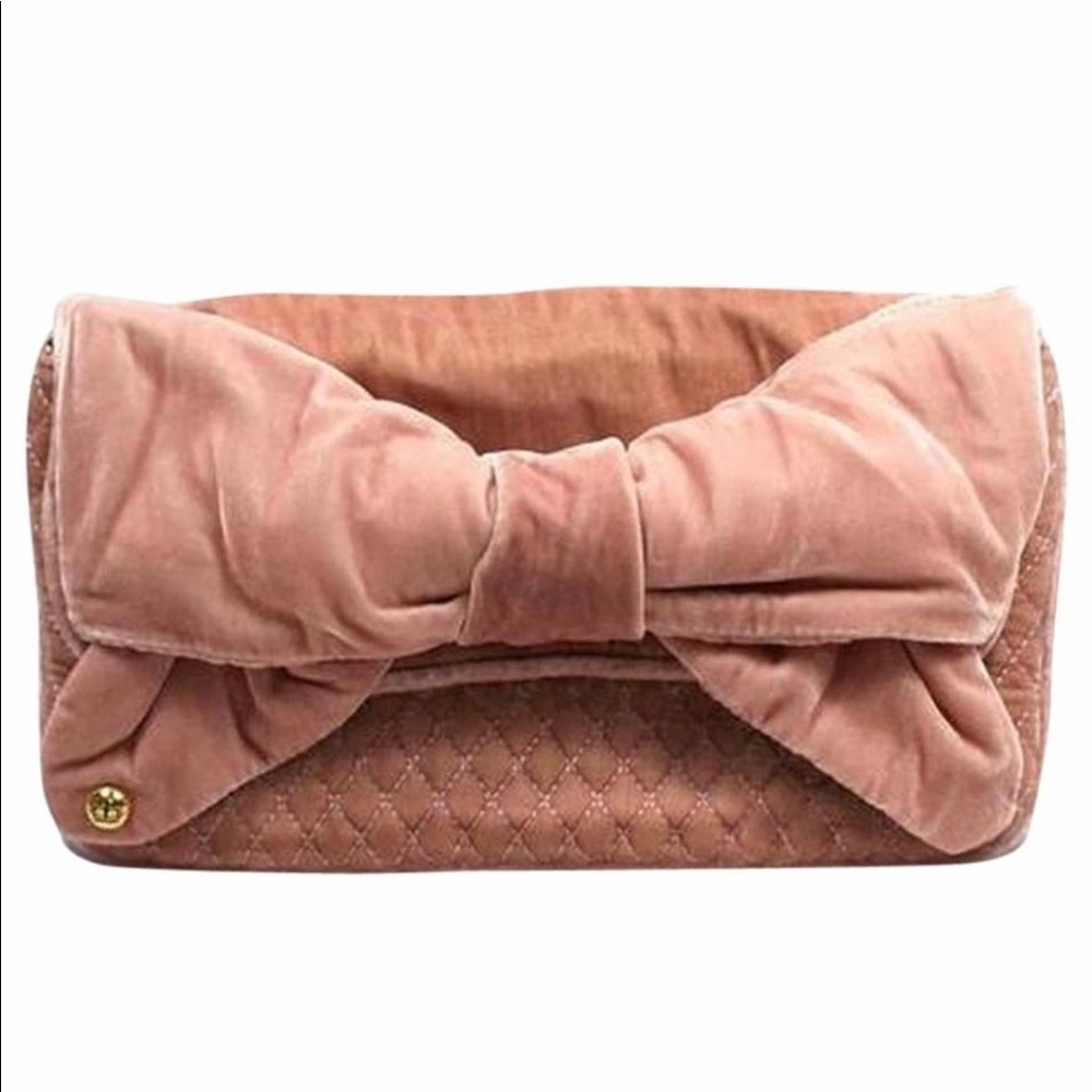 Juicy couture oversized big bow clutch NWT new